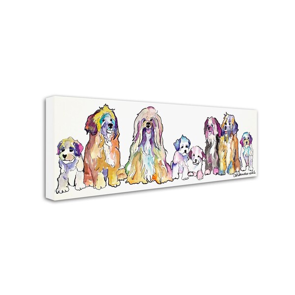 Trademark Fine Art Pat Saunders-White 'The Gang' Canvas Art, 8x24 - PS137-C824GG