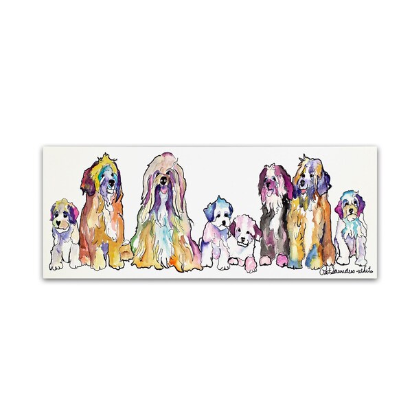 Trademark Fine Art Pat Saunders-White 'The Gang' Canvas Art, 8x24 - PS137-C824GG