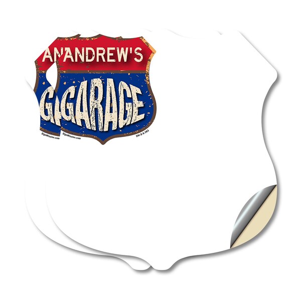 Signmission Andrew's Garage, 6 inch X 6 inch, Vinyl Decal, 2PK - SHI-D-2PACK-6-383-ANDREW