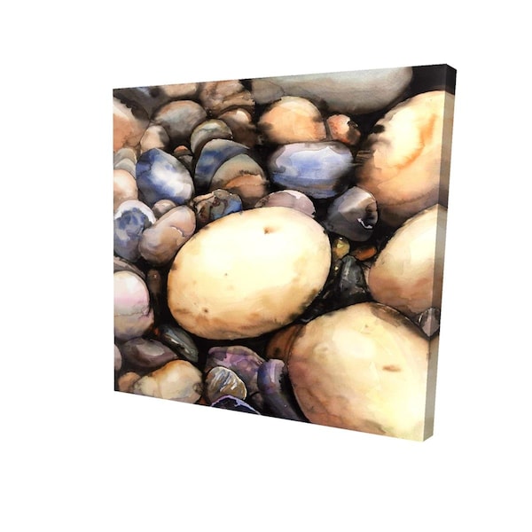 Fondo 16 x 16 in. Beach Pebbles-Print on Canvas - FO2778042