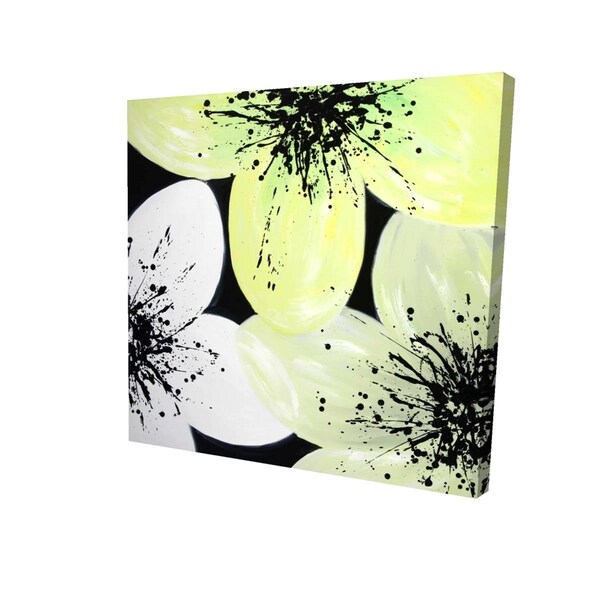 Begin Home Decor 32 x 32 in. White & Yellow Petals-Print on Canvas - 2080-3232-FL235
