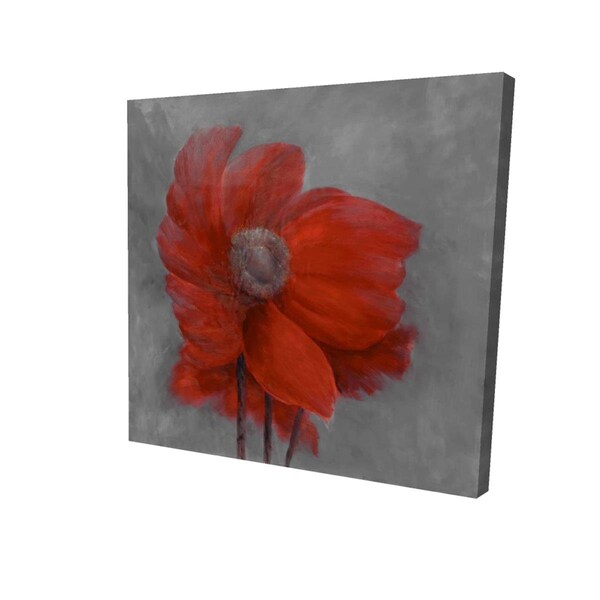 Fondo 12 x 12 in. Red Flower in the Wind-Print on Canvas - FO2790508