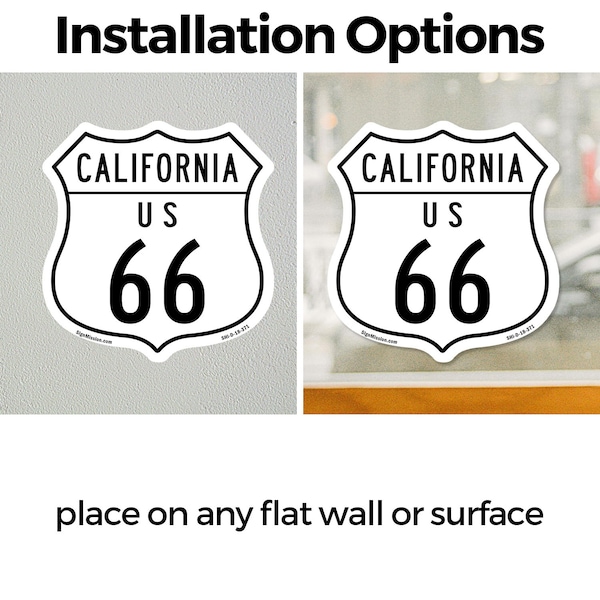 Signmission California Route Marker Shield Sign Us 6, 6 inch X 6 inch, Vinyl Decal, 2PK - SHI-D-2PACK-6-371