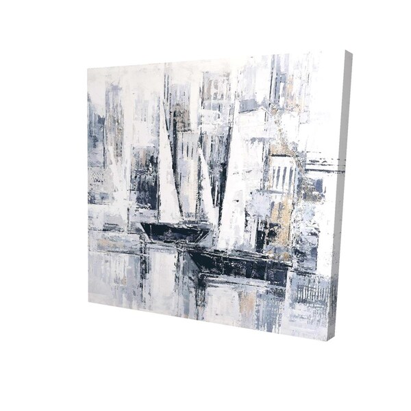 Fondo 16 x 16 in. Industrial Style Sailboats-Print on Canvas - FO2775047