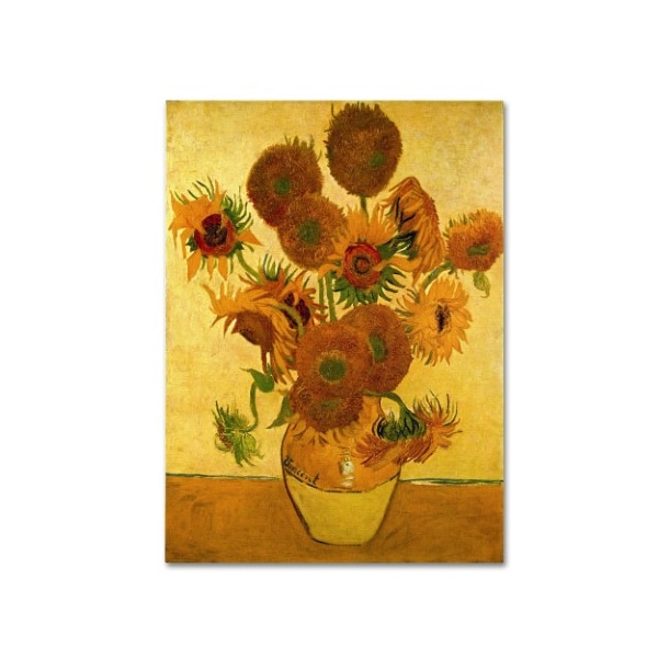 Trademark Fine Art Vincent Van Gogh 'Vase with Sunflowers' Canvas Art, 35x47 - M238-C3547GG