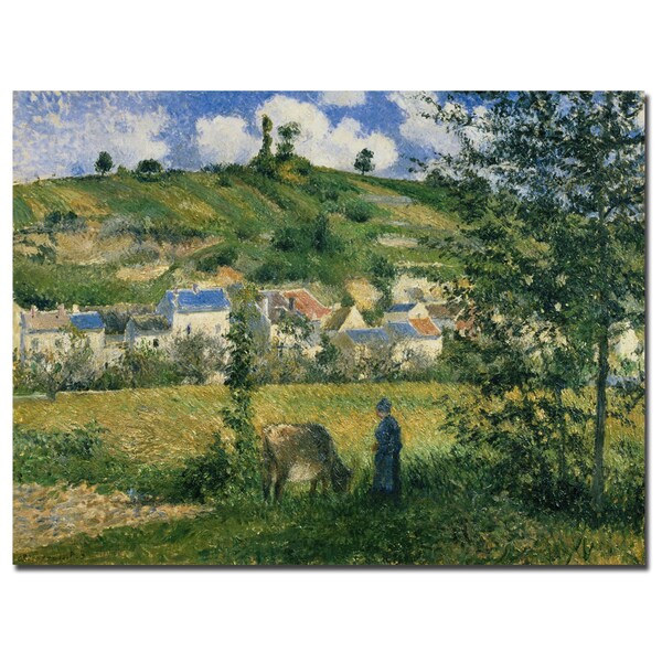 Trademark Fine Art Camille Pissarro 'Landscape at Chaponval 1880' Canvas Art, 18x24 - BL0084-C1824GG