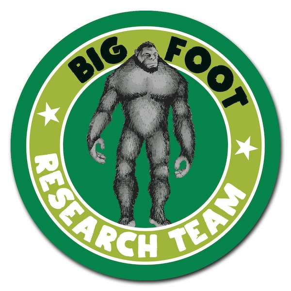 Signmission Bigfoot Research Team Circle Vinyl Laminated Decal - D-48-CIR-BIGFOOT RESEARCH TEAM