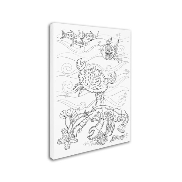 Trademark Fine Art Lisa Powell Braun 'Crab And Lobster' Canvas Art, 35x47 - ALI5694-C3547GG