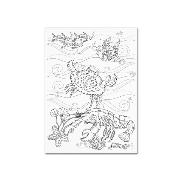 Trademark Fine Art Lisa Powell Braun 'Crab And Lobster' Canvas Art, 35x47 - ALI5694-C3547GG