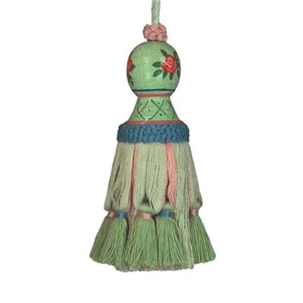 123 Creations 123 Creations C202G Laura-Green hand painted tassel - C202G
