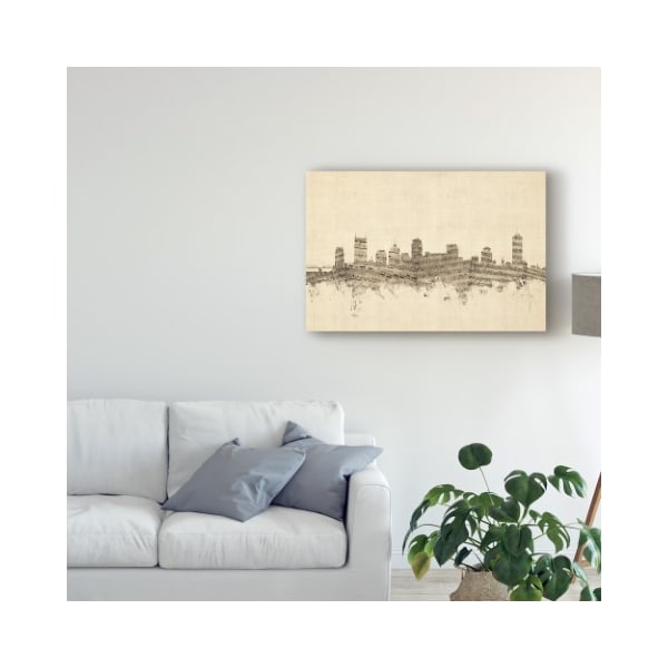 Trademark Fine Art Michael Tompsett 'Nashville Tennessee Music Skyline' Canvas Art, 16x24 - MT02123-C1624GG