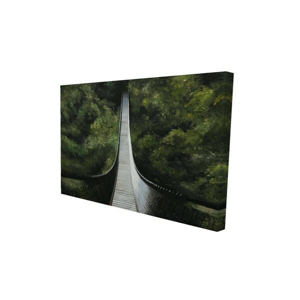 Begin Home Decor 20 x 30 in. Suspended Bridge in the Forest-Print on Canvas - 2080-2030-LA145