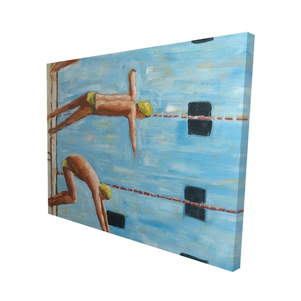 Begin Home Decor 16 x 20 in. Swimmers-Print on Canvas - 2080-1620-SP21