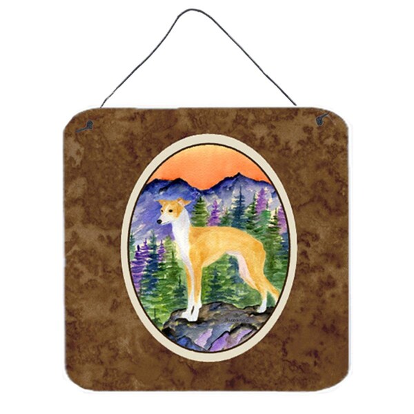 Micasa Italian Greyhound Aluminium Metal Wall Or Door Hanging Prints 6 x 6 In. - MI236232