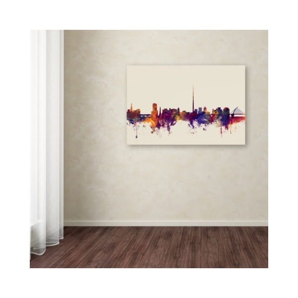 Trademark Fine Art Michael Tompsett 'Dublin Ireland Skyline' Canvas Art, 30x47 - MT0958-C3047GG