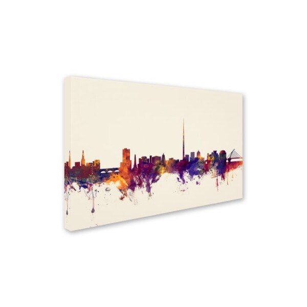 Trademark Fine Art Michael Tompsett 'Dublin Ireland Skyline' Canvas Art, 30x47 - MT0958-C3047GG