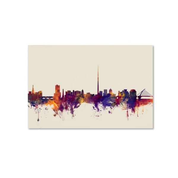 Trademark Fine Art Michael Tompsett 'Dublin Ireland Skyline' Canvas Art, 30x47 - MT0958-C3047GG
