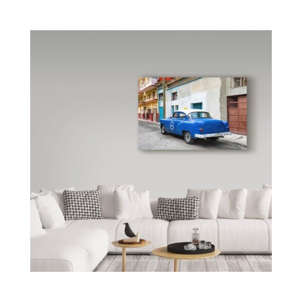 Trademark Fine Art Philippe Hugonnard 'Blue Taxi Pontiac 1953' Canvas Art, 30x47 - PH00630-C3047GG