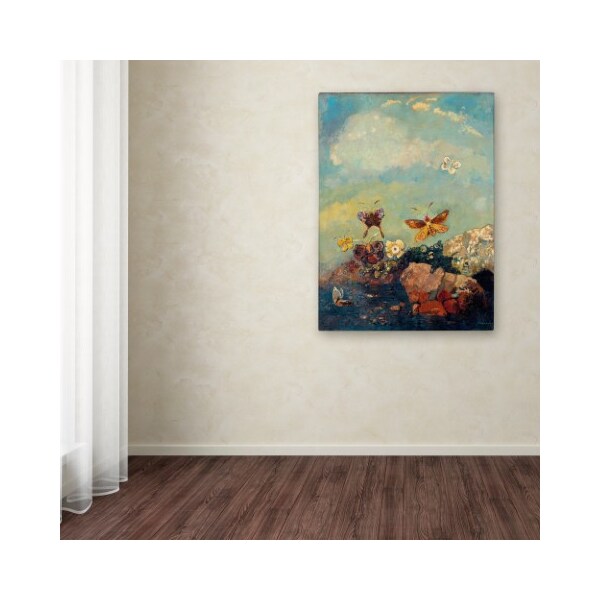 Trademark Fine Art Odilon Redon 'Butterflies' Canvas Art, 18x24 - AA01028-C1824GG