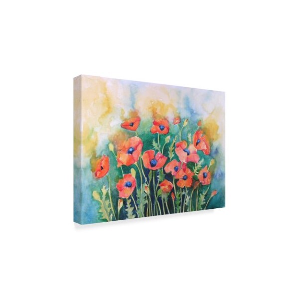 Trademark Fine Art Angie Livingstone 'Dancing Poppies' Canvas Art, 18x24 - ALI38019-C1824GG