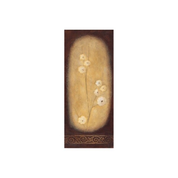 Trademark Fine Art Pablo Esteban 'Small White Flowers In Circle' Canvas Art, 20x47 - ALI46177-C2047GG