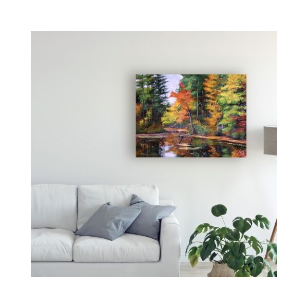 Trademark Fine Art David Lloyd Glover 'Lakeside Reflections' Canvas Art, 18x24 - DLG00908-C1824GG