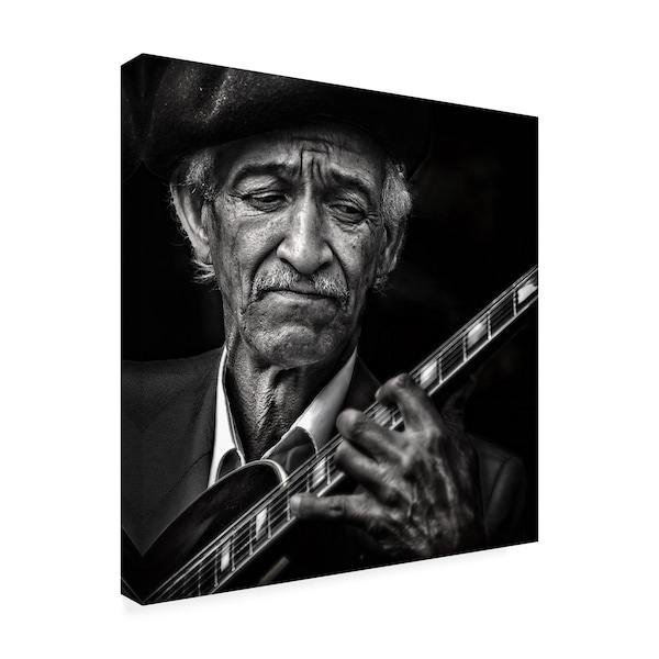 Trademark Fine Art Piet Flour 'The Guitarist' Canvas Art, 24x24 - 1X08310-C2424GG