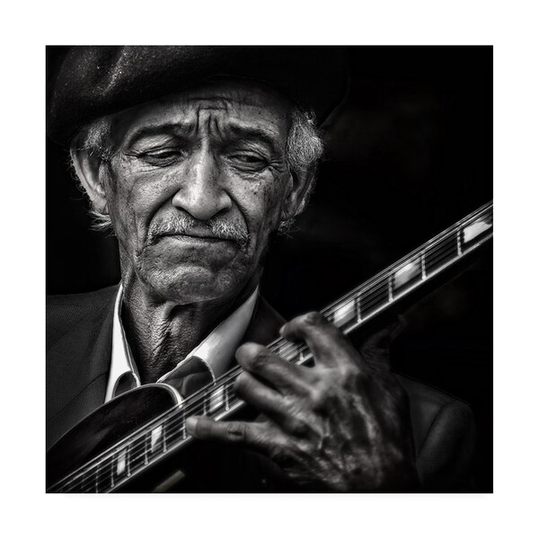 Trademark Fine Art Piet Flour 'The Guitarist' Canvas Art, 24x24 - 1X08310-C2424GG
