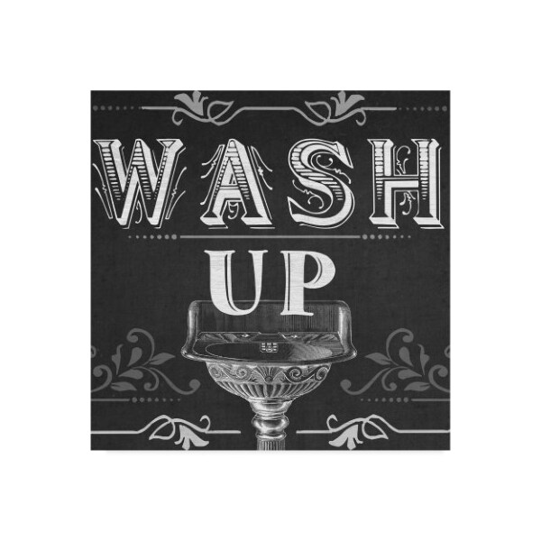 Trademark Fine Art June Erica Vess 'Chalkboard Bath Signs Iii' Canvas Art, 24x24 - WAG06340-C2424GG