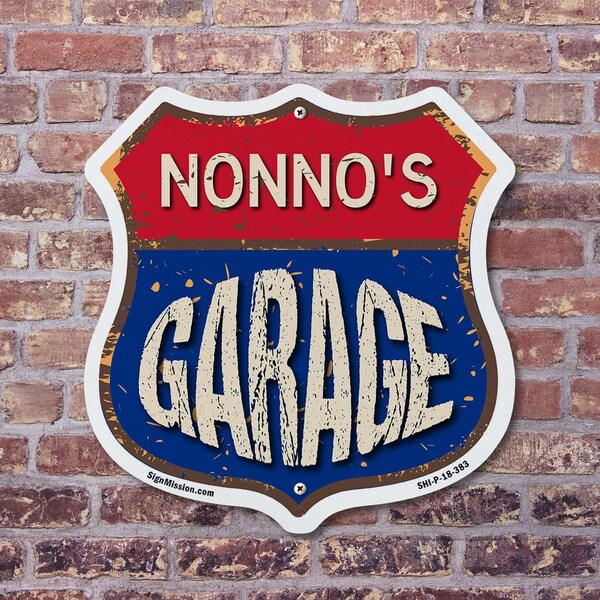 Signmission Nonno's Garage, 6 Inch X 6 Inch, Plastic Sign - SHI-P-6-383-NONNO