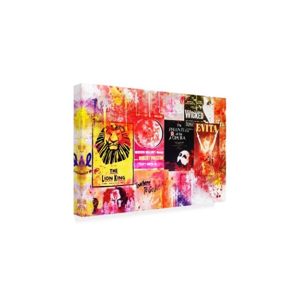 Trademark Fine Art Philippe Hugonnard 'NYC Watercolor Collection - Broadway Shows' Canvas Art, 12x19 - PH01724-C1219GG