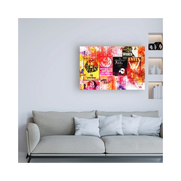 Trademark Fine Art Philippe Hugonnard 'NYC Watercolor Collection - Broadway Shows' Canvas Art, 12x19 - PH01724-C1219GG