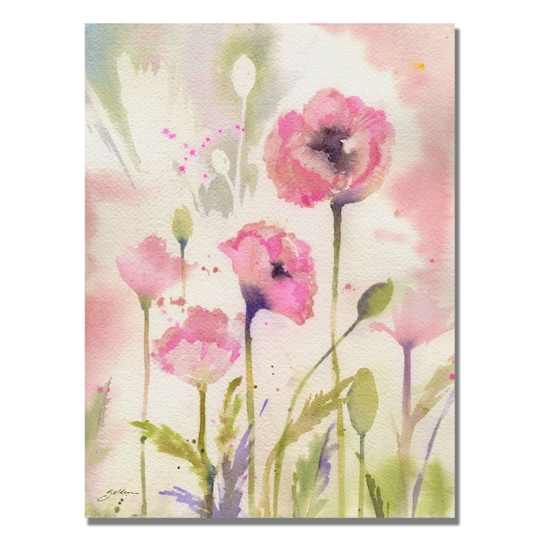 Trademark Fine Art Sheila Golden 'Oriental Poppy Garden' Canvas Art, 18x24 - SG0143-C1824GG