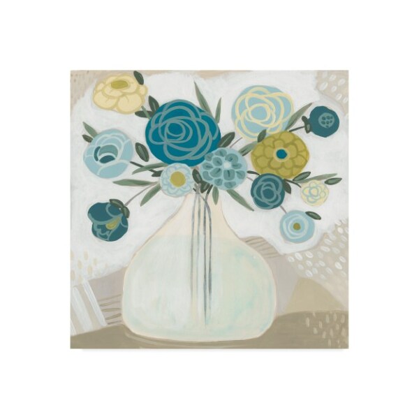 Trademark Fine Art June Erica Vess 'Blue Bohemian Bouquet Ii' Canvas Art, 14x14 - WAG08966-C1414GG