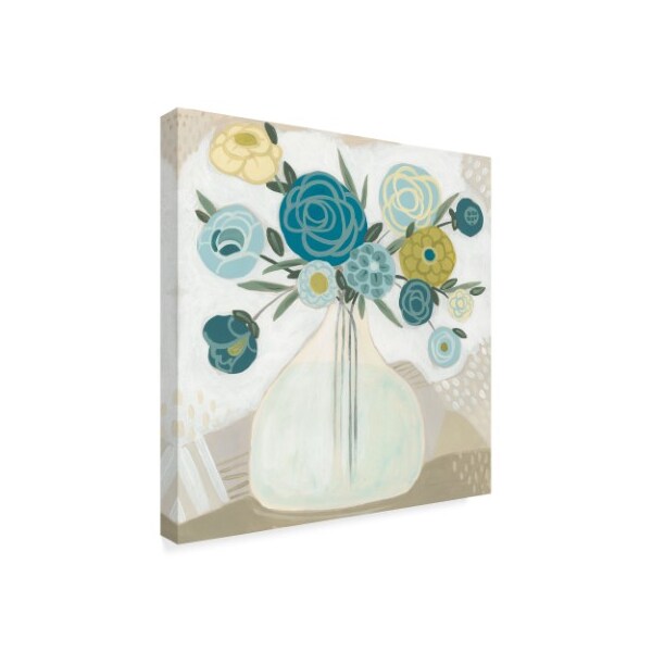Trademark Fine Art June Erica Vess 'Blue Bohemian Bouquet Ii' Canvas Art, 14x14 - WAG08966-C1414GG