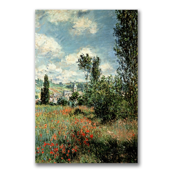 Trademark Fine Art Claude Monet 'Path through the Poppies' Canvas Art, 35x47 - BL0454-C3547GG