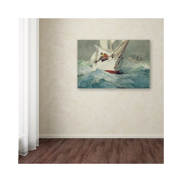 Trademark Fine Art Winslow Homer 'Diamond Shoal' Canvas Art, 12x19 - BL01519-C1219GG