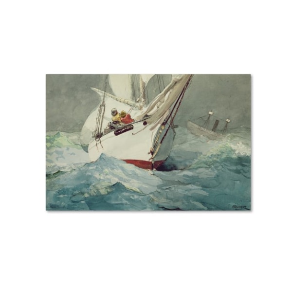 Trademark Fine Art Winslow Homer 'Diamond Shoal' Canvas Art, 12x19 - BL01519-C1219GG