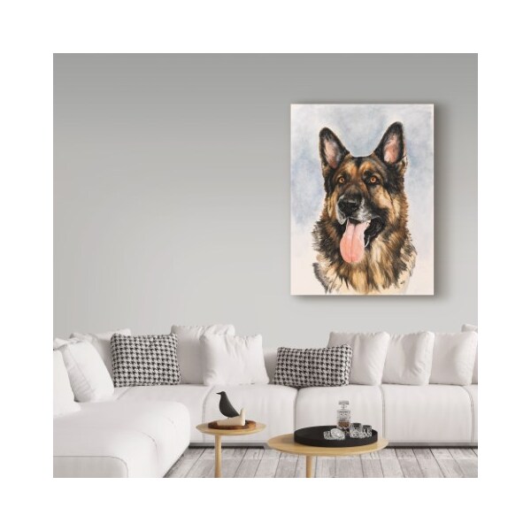 Trademark Fine Art Barbara Keith 'German Shepherd' Canvas Art, 35x47 - ALI25138-C3547GG