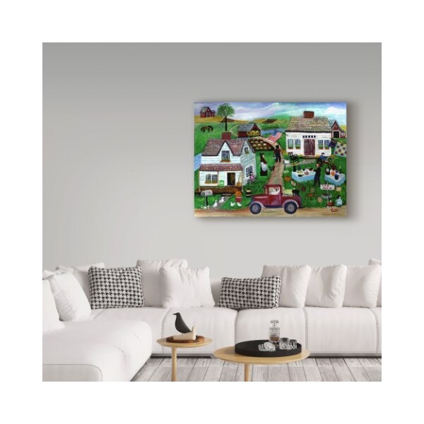 Trademark Fine Art Cheryl Bartley 'Country Folk Art Tag Sale' Canvas Art, 35x47 - ALI40906-C3547GG