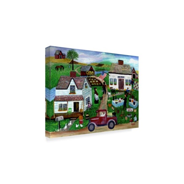 Trademark Fine Art Cheryl Bartley 'Country Folk Art Tag Sale' Canvas Art, 35x47 - ALI40906-C3547GG