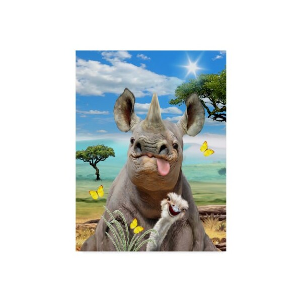 Trademark Fine Art Howard Robinson 'Rhino Tongue' Canvas Art, 14x19 - ALI24137-C1419GG