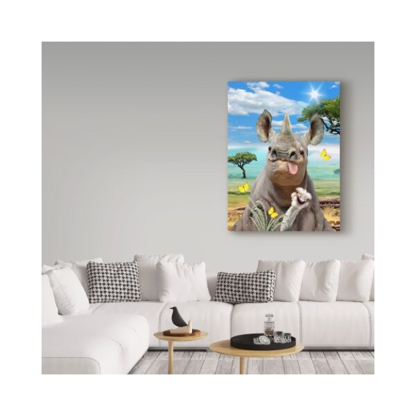 Trademark Fine Art Howard Robinson 'Rhino Tongue' Canvas Art, 14x19 - ALI24137-C1419GG