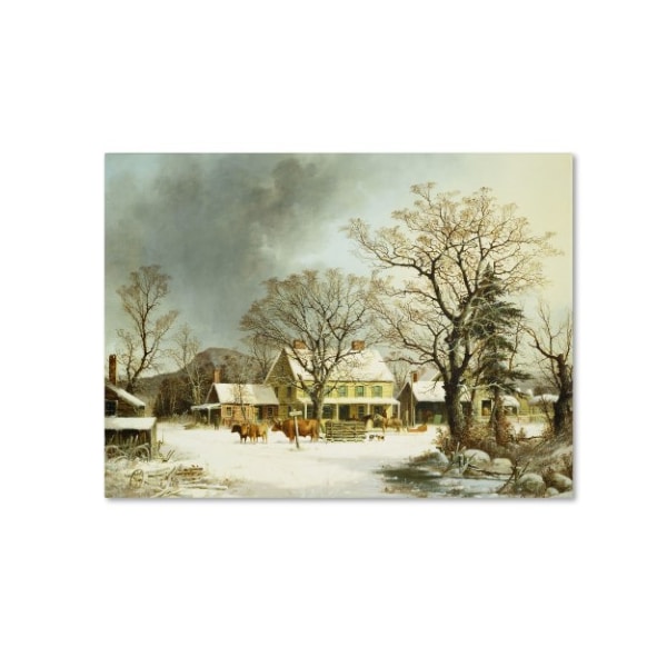 Trademark Fine Art George Durie 'Seven Miles to Salem 1863' Canvas Art, 18x24 - BL01412-C1824GG