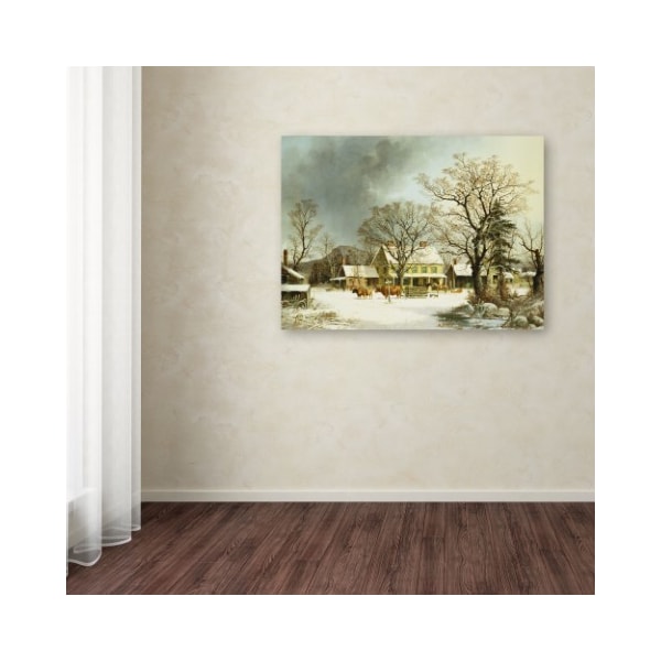 Trademark Fine Art George Durie 'Seven Miles to Salem 1863' Canvas Art, 18x24 - BL01412-C1824GG