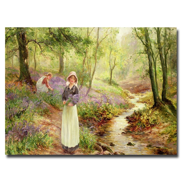 Trademark Fine Art Ernest Walbourn 'The Bluebell Glade' Canvas Art, 16x24 - BL0331-C1624GG
