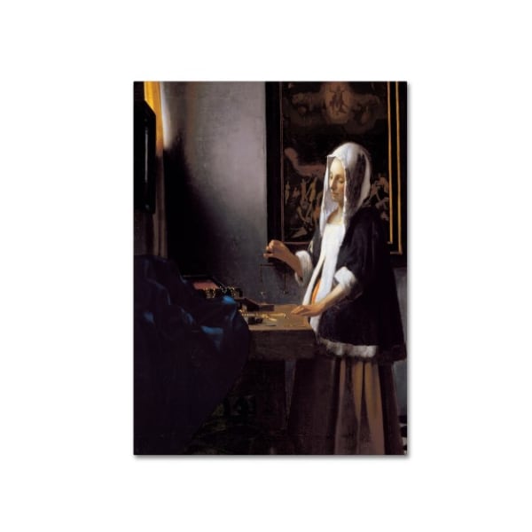 Trademark Fine Art Johannes Vermeer 'Woman Holding a Balance' Canvas Art, 35x47 - ALI10088-C3547GG