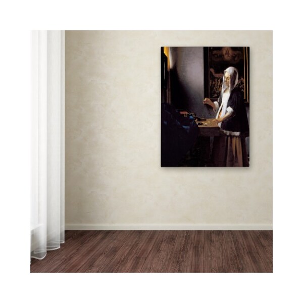 Trademark Fine Art Johannes Vermeer 'Woman Holding a Balance' Canvas Art, 35x47 - ALI10088-C3547GG