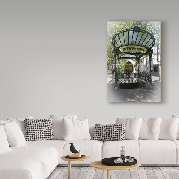 Trademark Fine Art Chris Bliss 'Paris Metro Station' Canvas Art, 16x24 - ALI20603-C1624GG