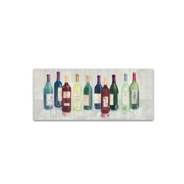 Trademark Fine Art Avery TIllmon 'Keeping Good Company on Wood Red Wine' Canvas Art, 20x47 - WAP01443-C2047GG